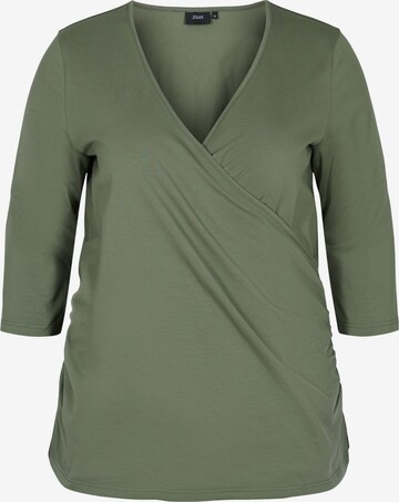 Zizzi - Blusa 'Eagnes' em verde: frente