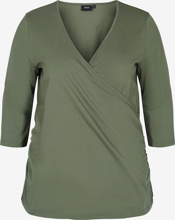 Zizzi - Blusa 'Eagnes' en verde: frente