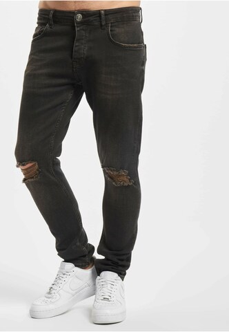 2Y Premium Regular Jeans 'Len' in Grijs: voorkant