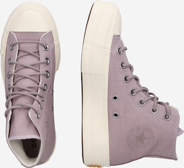 Sneaker alta di CONVERSE in lilla