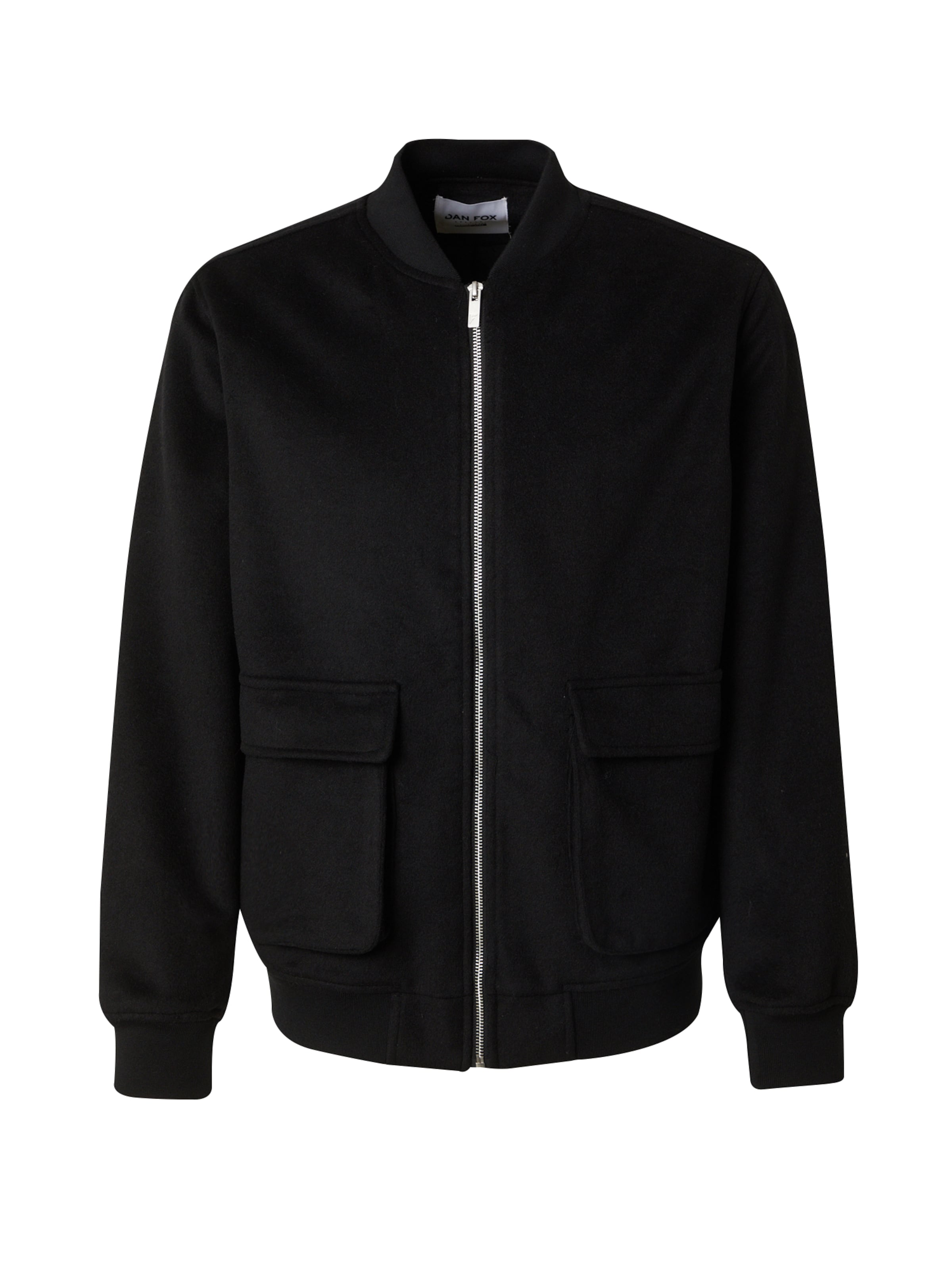 Geacă de primăvară-toamnă 'Hagen' de la DAN FOX APPAREL pe negru: față