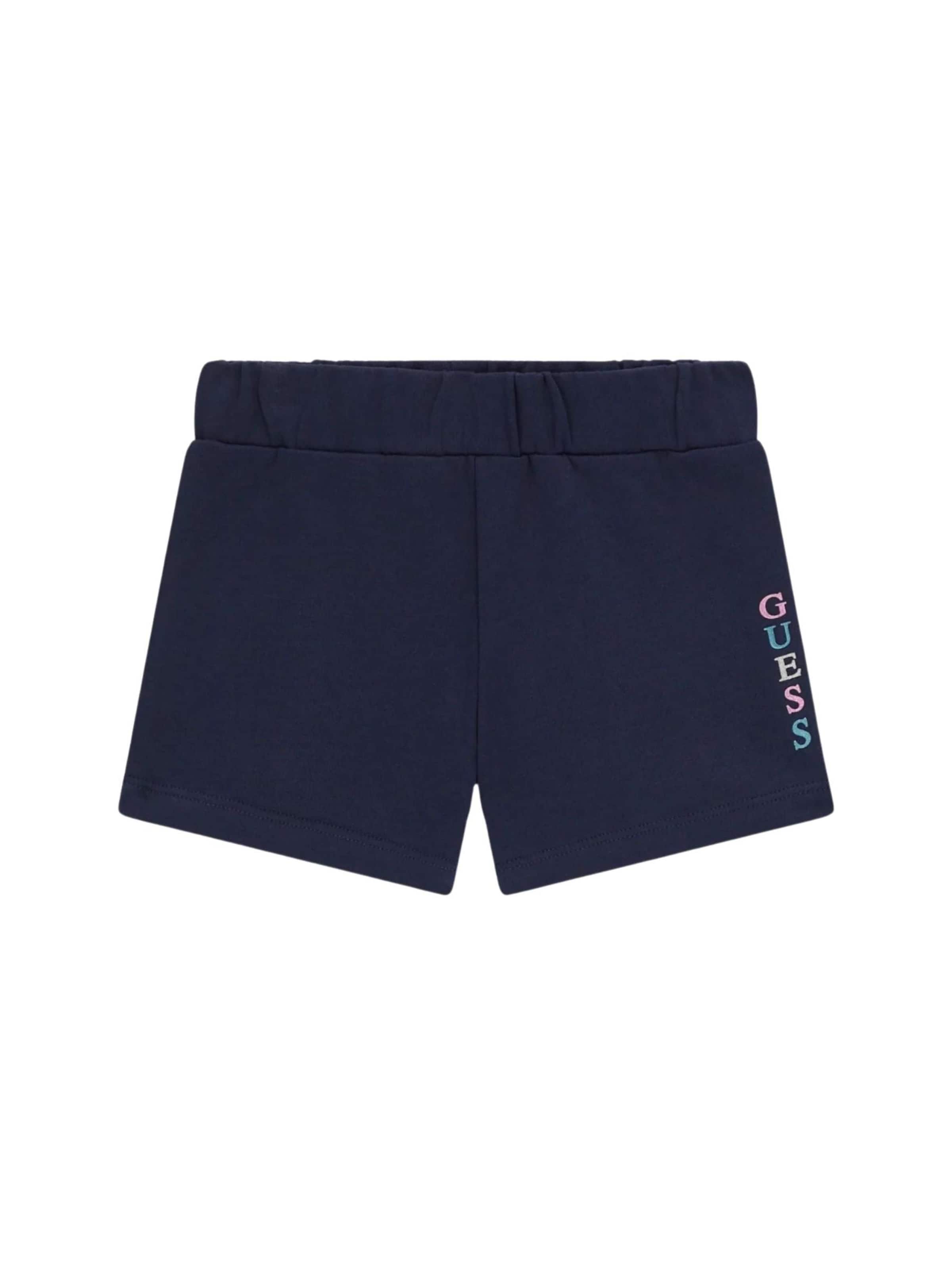 GUESS KIDS Regular Trousers 'GUESS KIDS FRENCH TERRY REGULAR SHORTS PANTALONCINO' in Blue: front