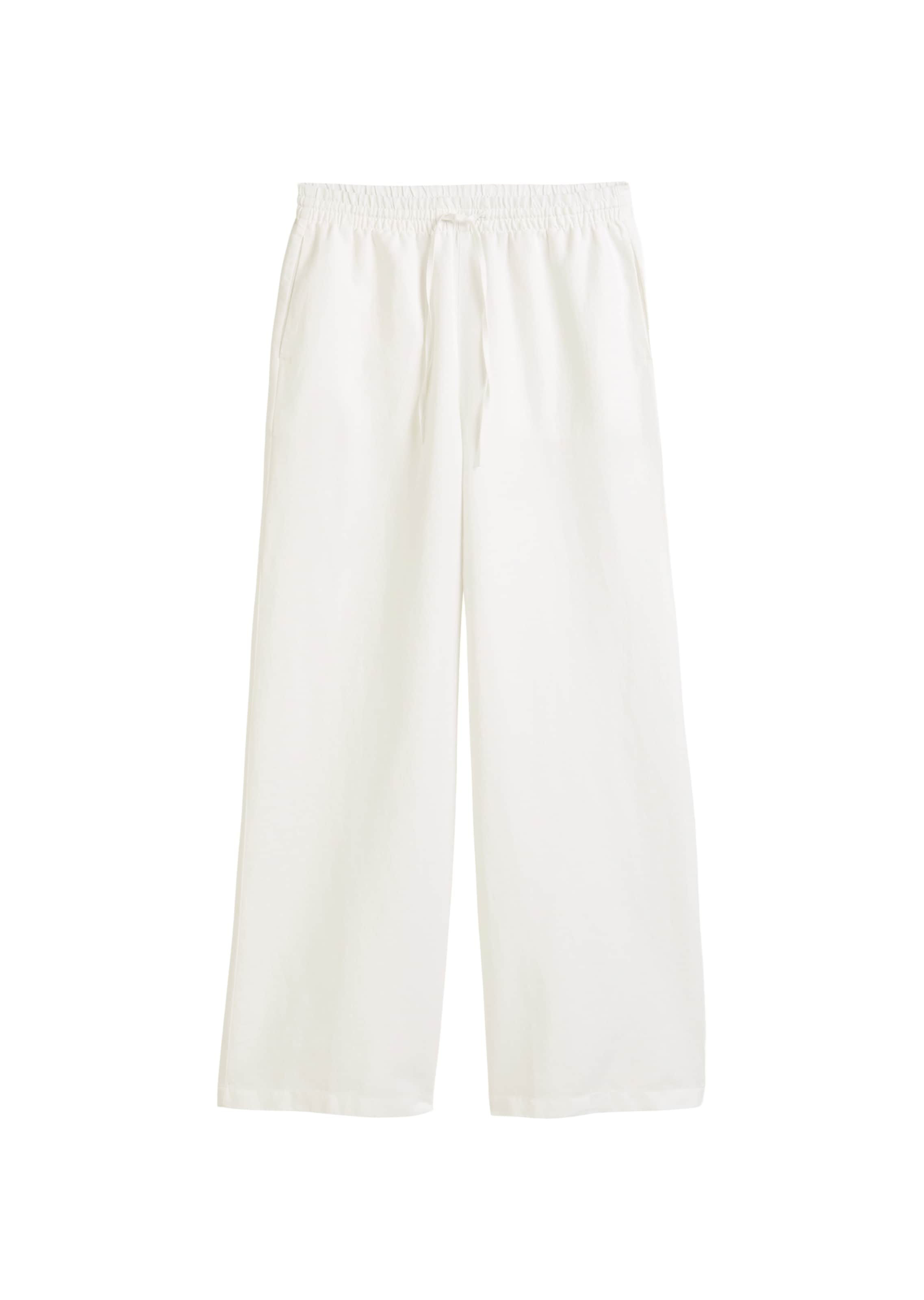 Marc O'Polo DENIM Wide Leg Pyjamahose in Weiß: Vorderseite