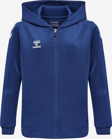 Hummel Athletic Zip-Up Hoodie in Blue: front