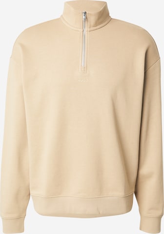 Sweat-shirt 'Durty244' HUGO en beige : devant