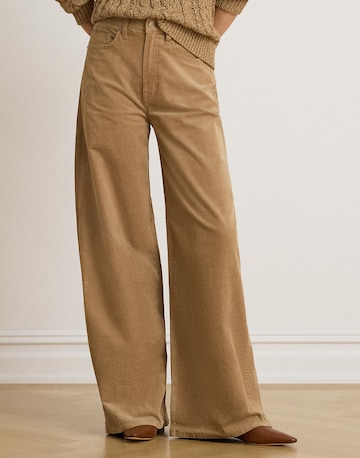 Wide leg Pantaloni '16 WALE' di Lauren Ralph Lauren in beige: frontale