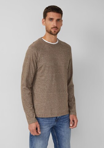 s.Oliver Shirt in Bruin: voorkant