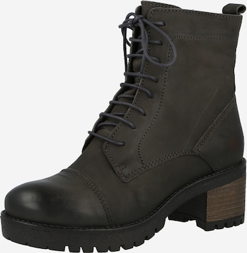 Apple of Eden Lace-Up Ankle Boots 'Amy' in Grey: front