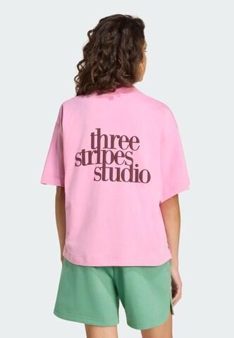 ADIDAS SPORTSWEAR Functioneel shirt '3-Stripes Studio' in Roze: voorkant