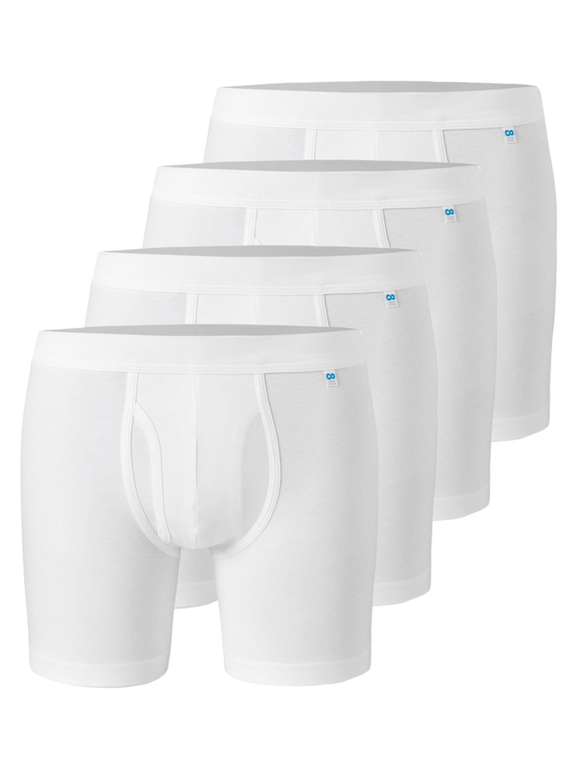 SCHIESSER Boxershorts 'Long Life Cotton' in M in de kleur Wit, Productweergave