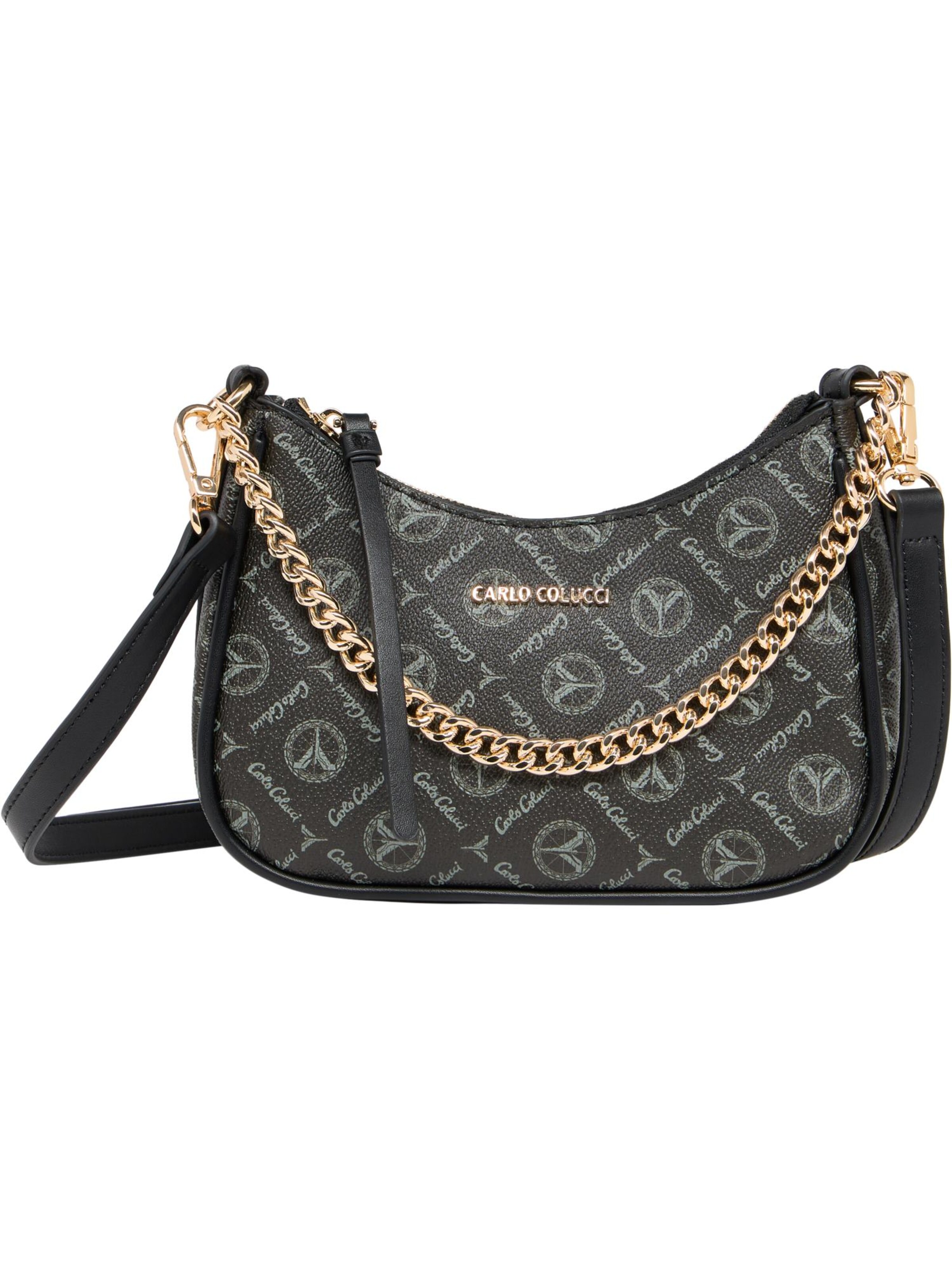 Carlo Colucci Umhängetasche ' Del Vecchio ' in Schwarz: Vorderseite