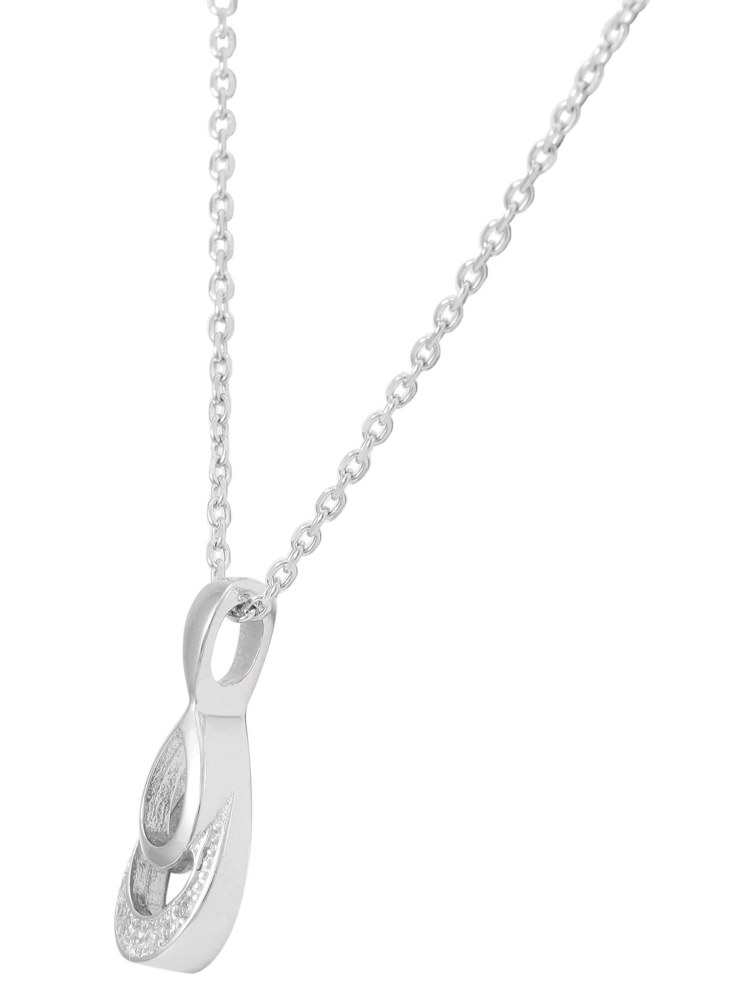 Akzent Pendant '"Mairead" aus 925 Sterlingsilber, rhodiniert, langlebig' in Silver