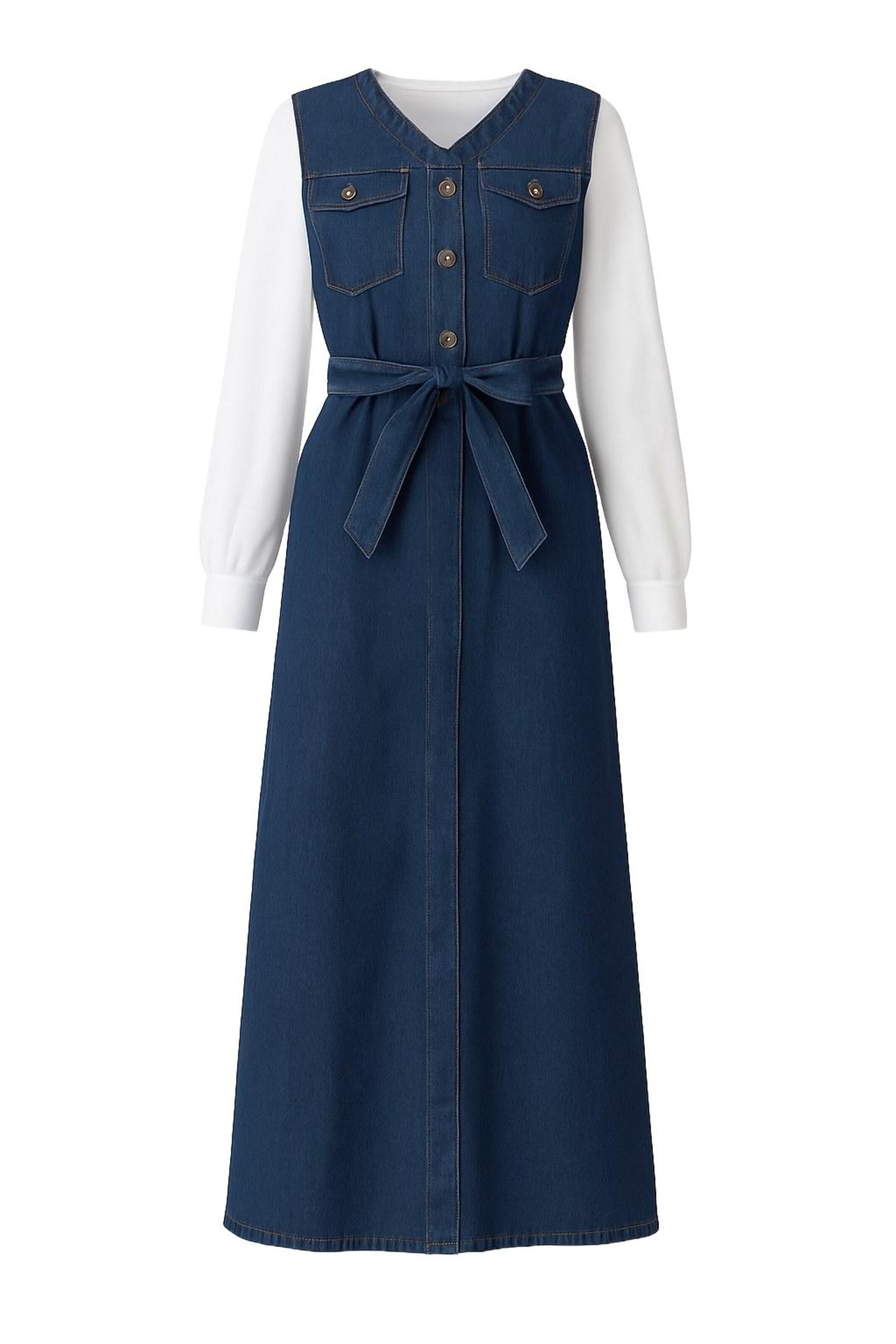 MODAMIHRAM Kleid in Blau: Vorderseite