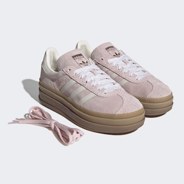 rozā ADIDAS ORIGINALS Zemie brīvā laika apavi 'GAZELLE BOLD'