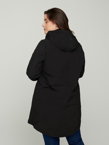 Zizzi Between-Seasons Coat in Black