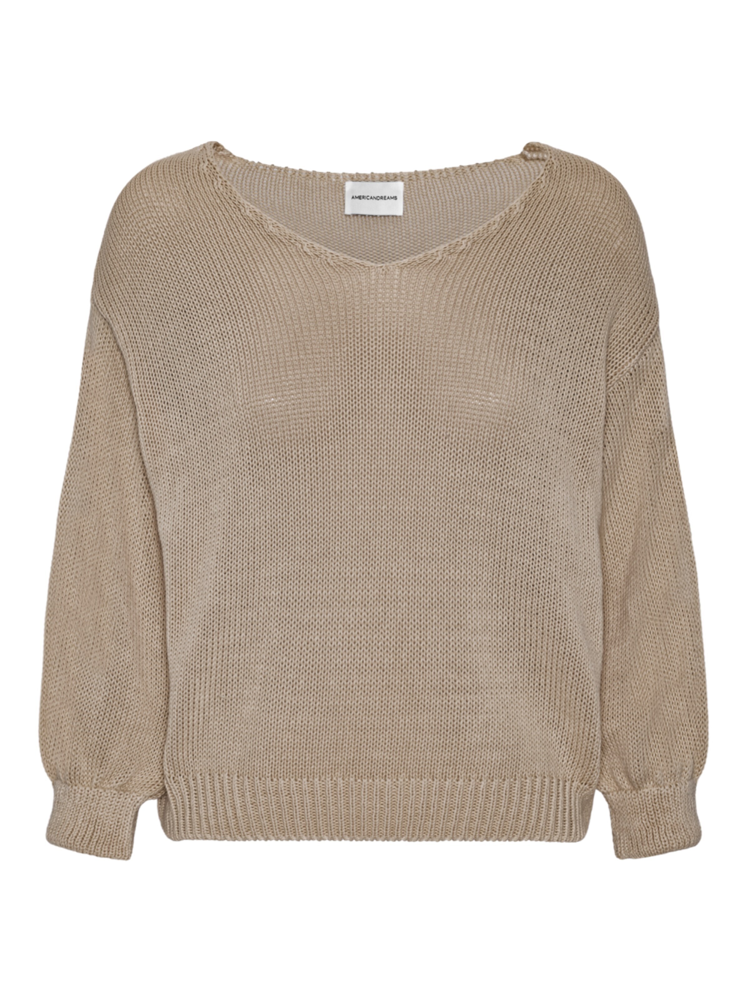 Pull-over oversize 'Milana Cotton' americandreams en marron : devant