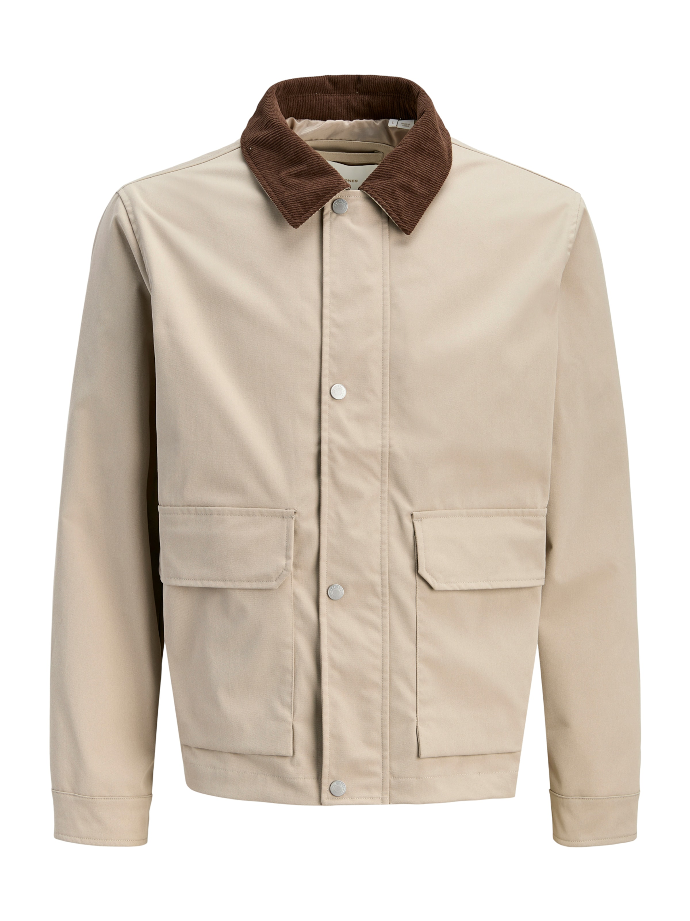 JACK & JONES Kevad-sügisjope 'JORCATSKILLS BARN', värv pruun: eest vaates