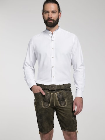 SPIETH & WENSKY Regular fit Klederdracht overhemd 'Berko' in Wit: voorkant
