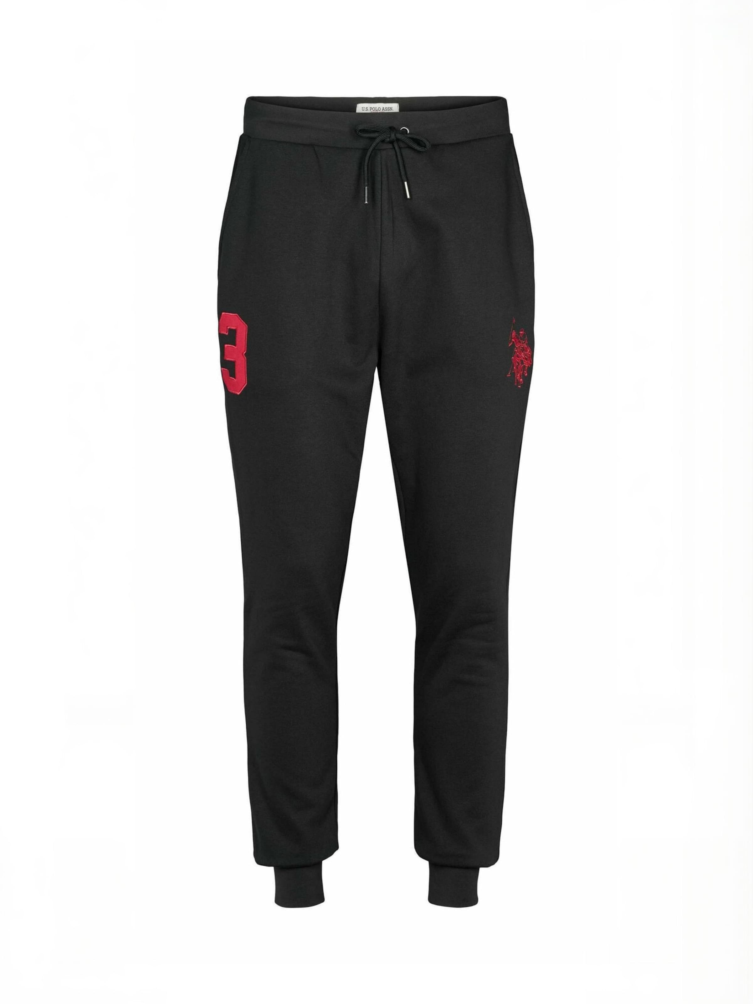 U.S. POLO ASSN. Regular Pants ' UMDion ' in Black: front