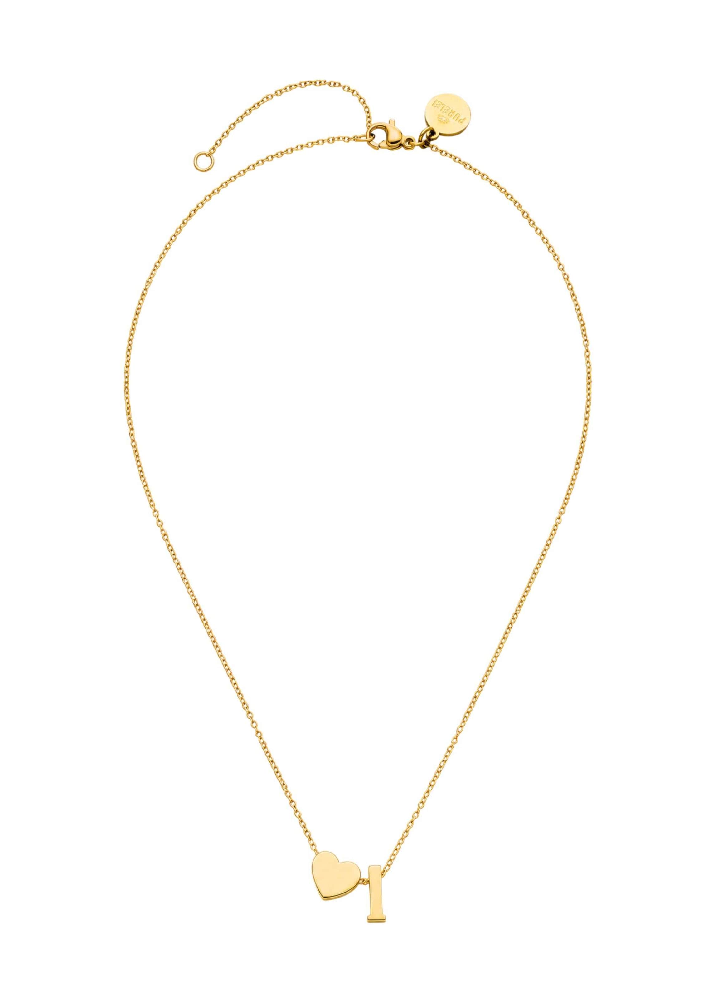 Collana 'Letter Heart I' di PURELEI in oro: frontale