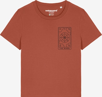 Watapparel Shirt 'Tarot The Wheel' in Rood: voorkant