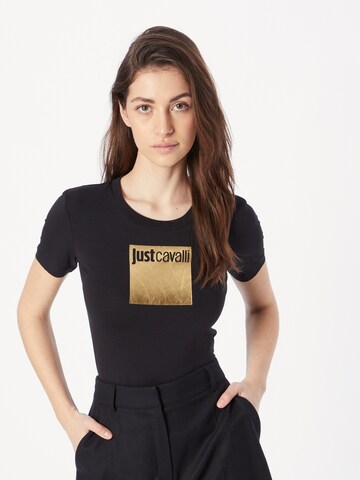 Tricou de la Just Cavalli pe negru: față