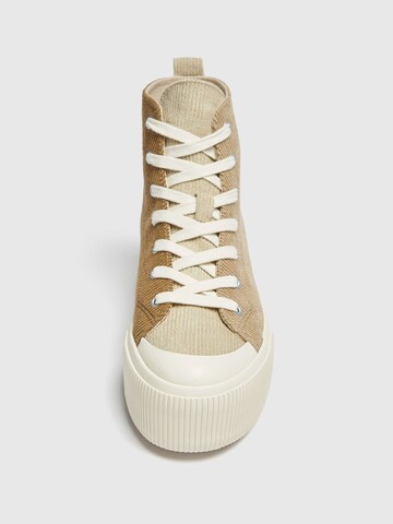 Pull&Bear High-Top Sneakers in Beige