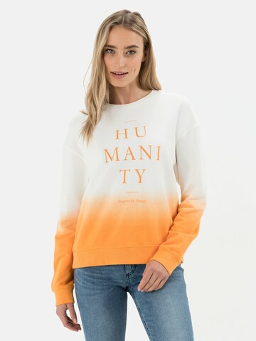 CAMEL ACTIVE Sweatshirt mit platziertem Print in Orange: predná strana