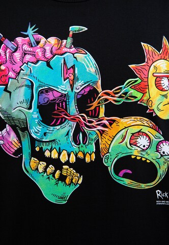 LOGOSHIRT T-Shirt 'Rick & Morty - Skull' in Schwarz
