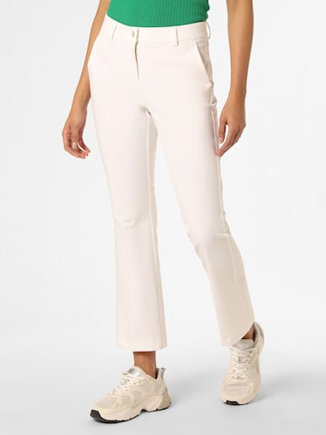 Cambio Regular Pleated Pants ' Stella ' in White: front