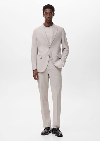 MANGO MAN Slim fit Pleated Pants 'Zurich' in Beige