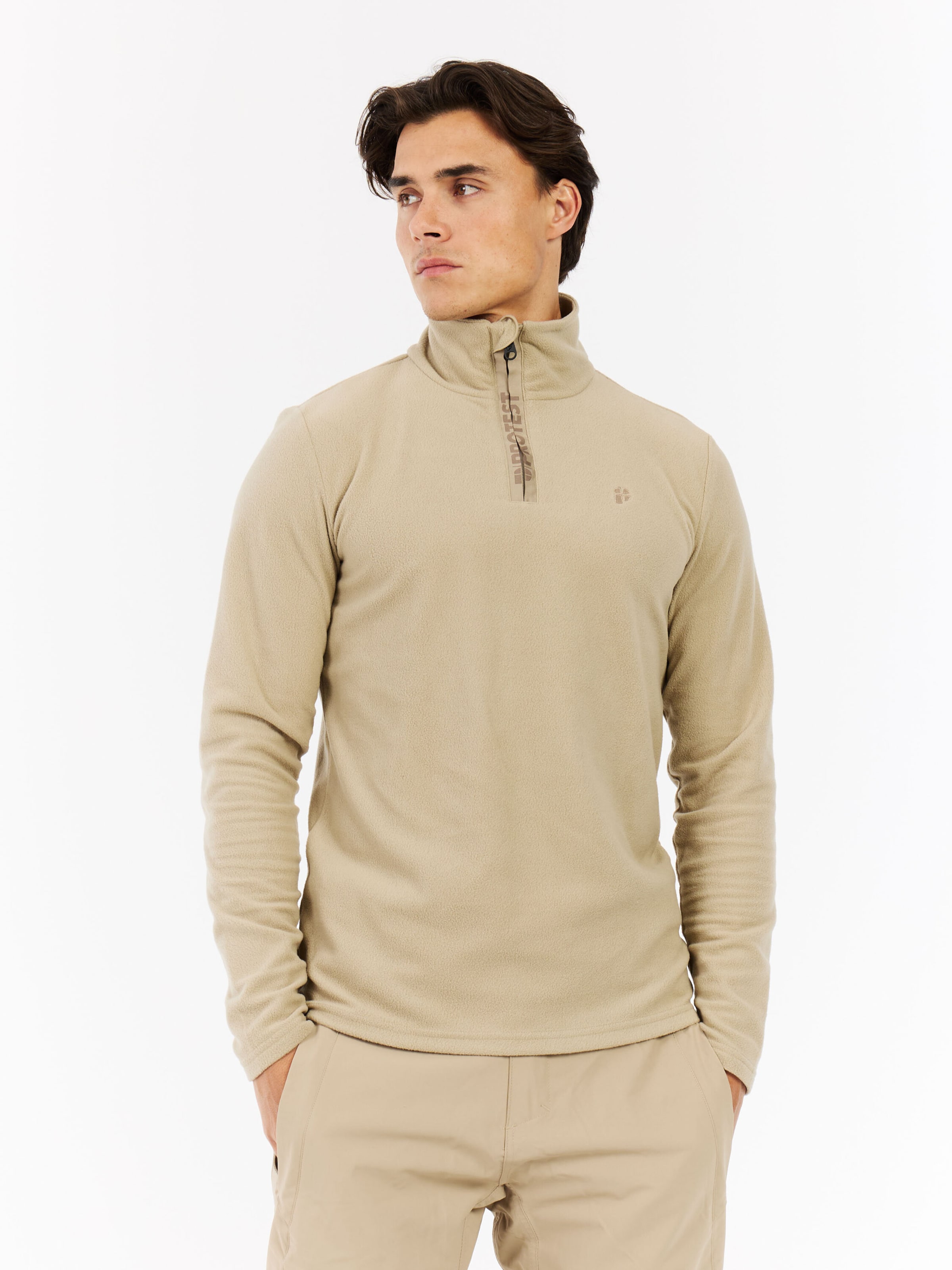 PROTEST Sportsweatshirt 'PRTReperfecto' in Bruin: voorkant