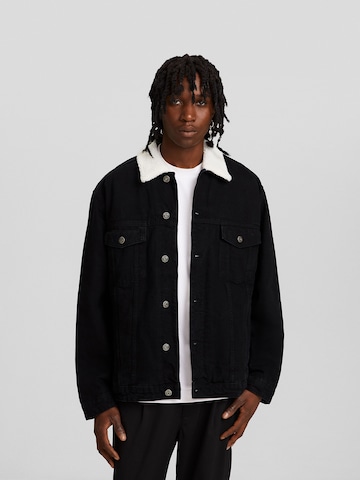 Veste mi-saison Bershka en noir : devant