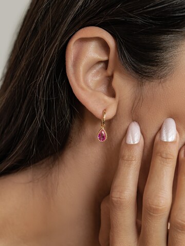 Hey Happiness - Pendientes 'July Birthstone' en oro