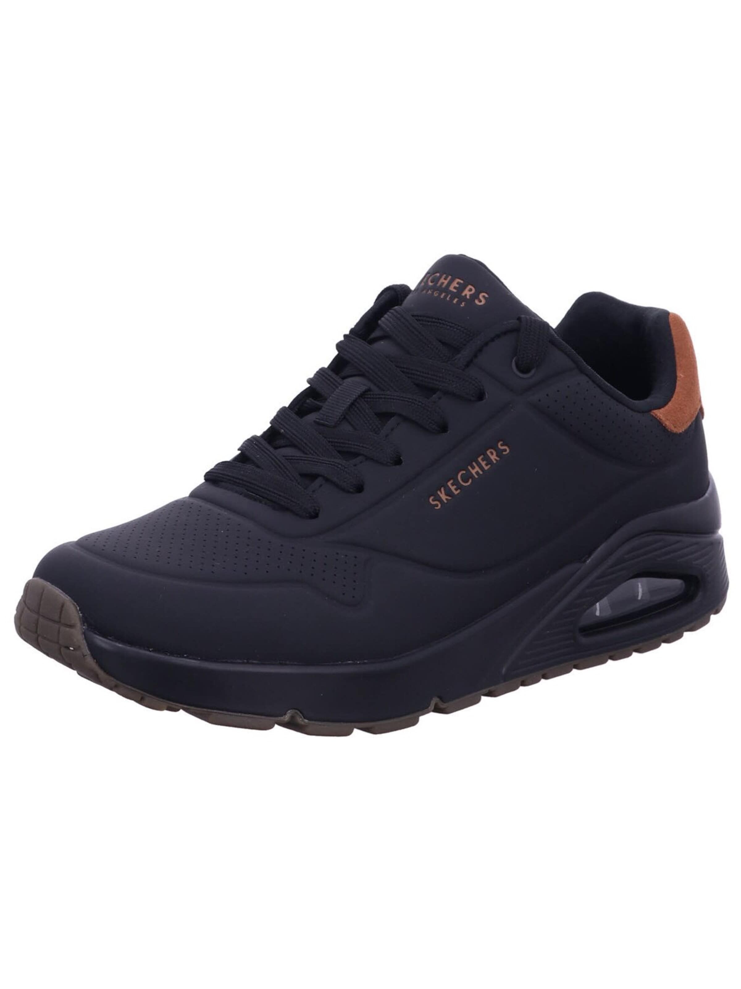 SKECHERS Baskets basses 'Schnürschuh Herren 183004 BBK Kunststoff (Synthetik) in schwarz' en 41 en noir, Vue avec produit