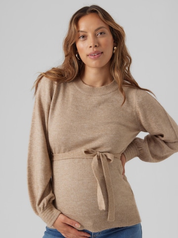 MAMALICIOUS Pullover 'New Anne' i beige