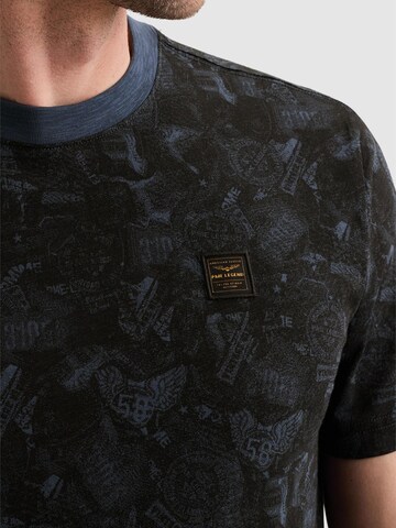 PME Legend - Camiseta 'T-shirt in slub jersey with subtle allover print' en azul