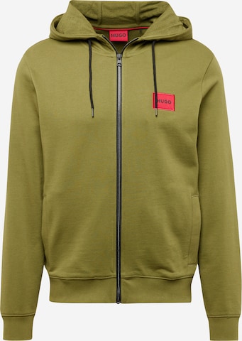 HUGO Кофта на молнии 'Daple212' в Зеленый: спереди