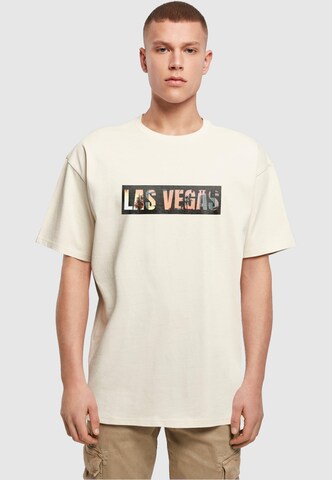 Merchcode Shirt 'Las Vegas' in Beige: front