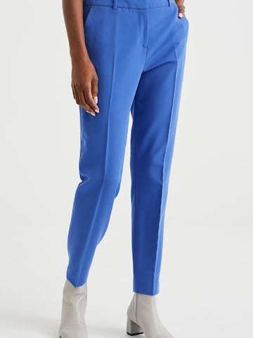 WE Fashion Slimfit Ráncos nadrág - kék: elől