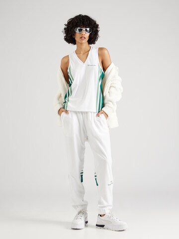 Sergio Tacchini - Tapered Calças de desporto 'MONZA' em branco
