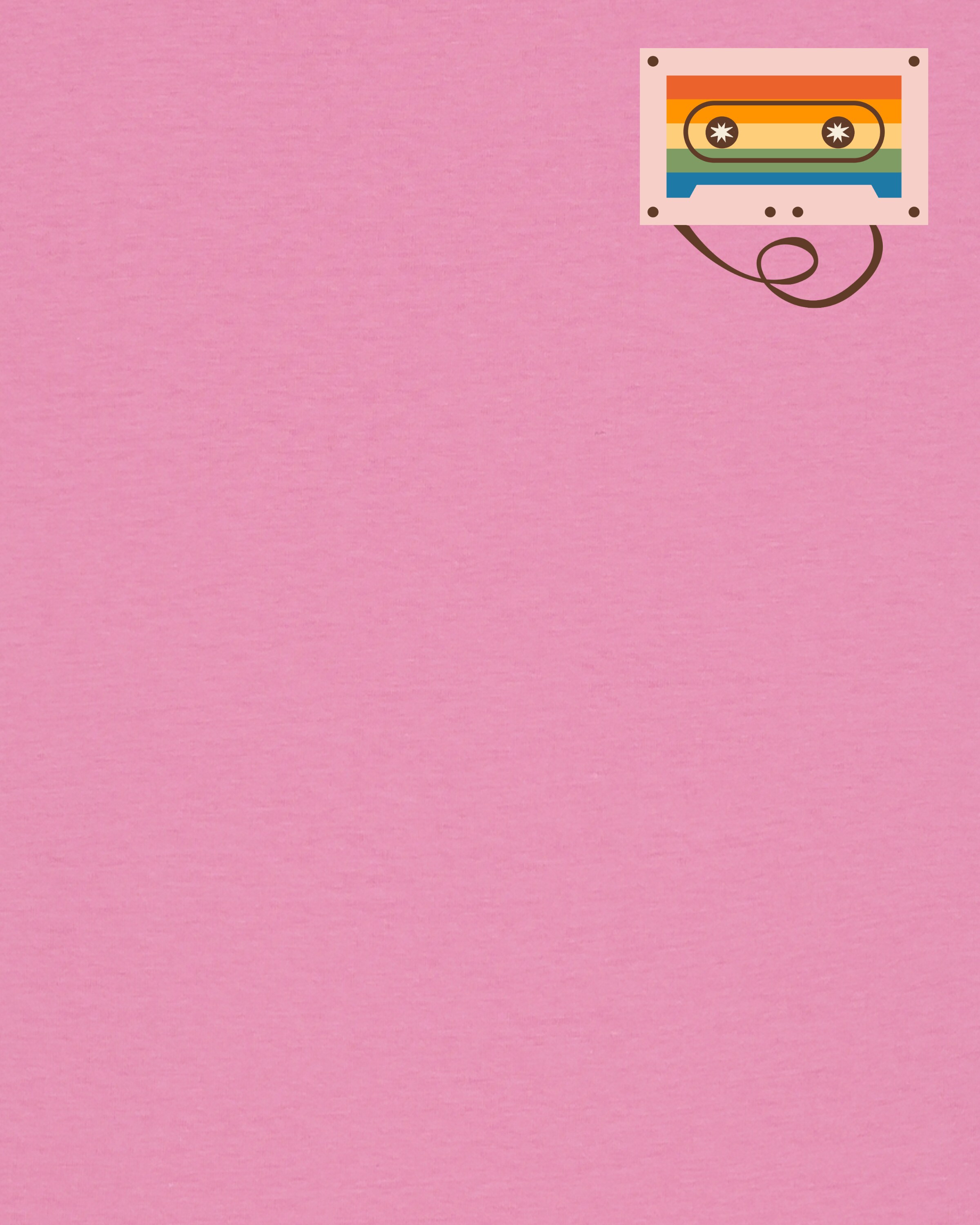 T-shirt 'Rainbow Cassette' Watapparel en rose