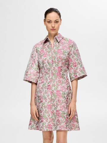 SELECTED Blusekjole 'ARISA-ELEA' i hvid: forside