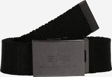 ALPHA INDUSTRIES Riem in Zwart: voorkant