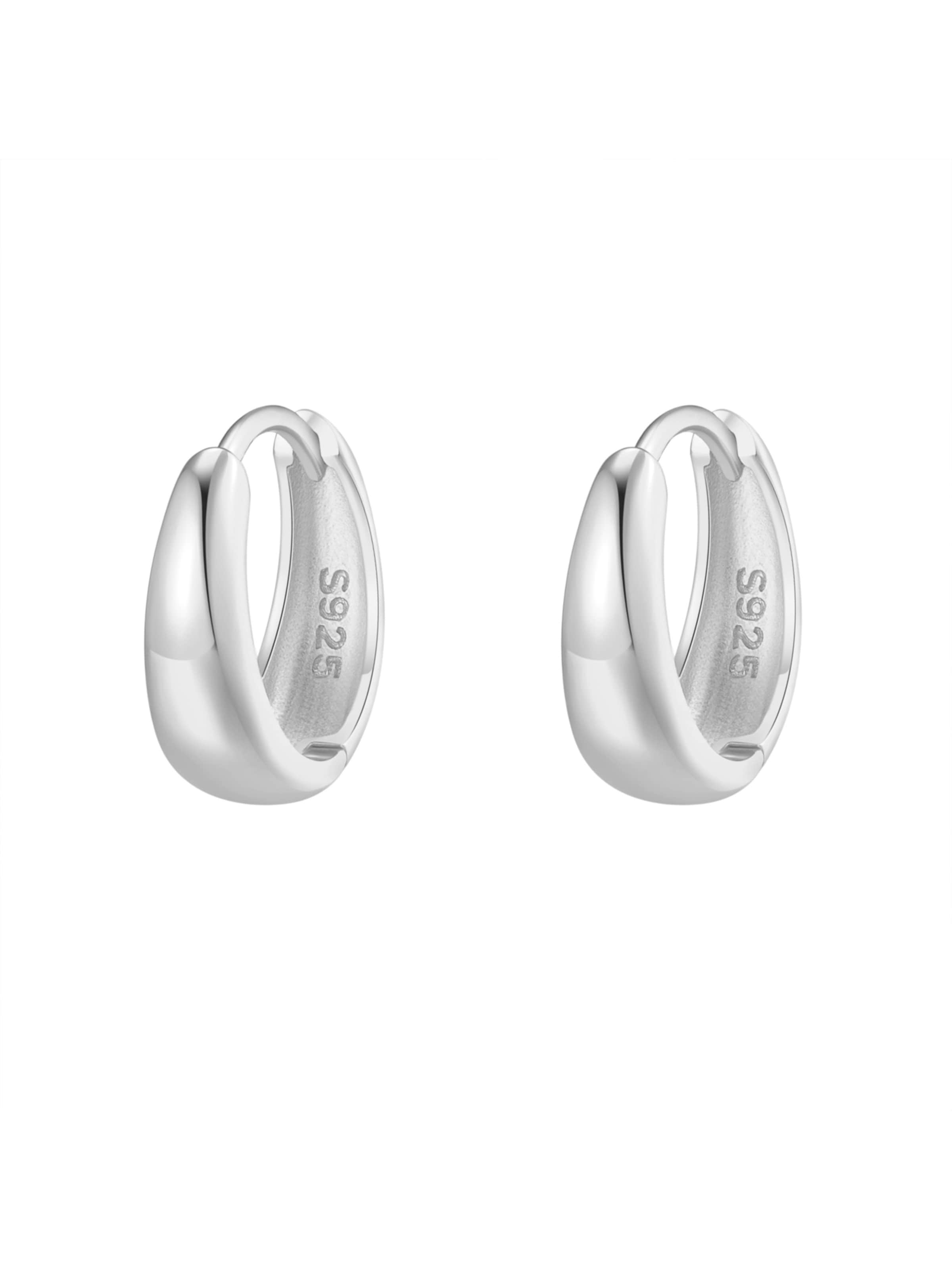 Hey Happiness Oorbellen 'Dome' in Zilver