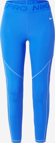 NIKE Skinny Workout Pants 'NOVELTY' in Blue: front