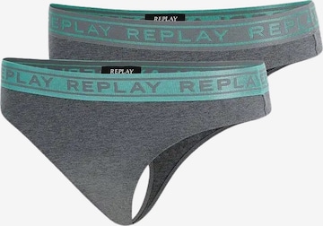 REPLAY Thong in Grey: front