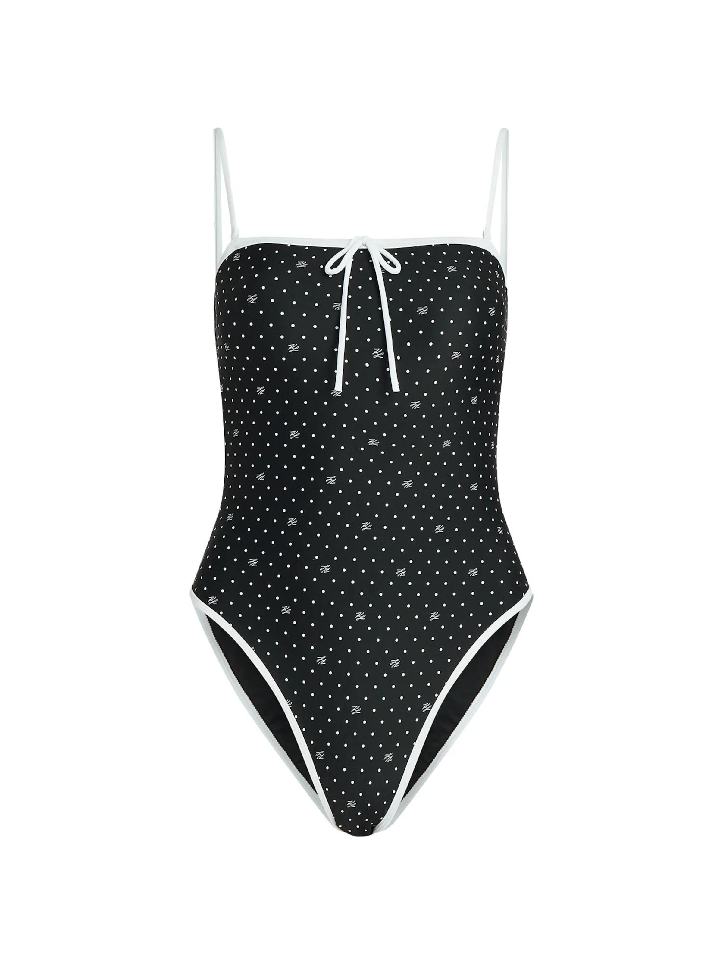 Karl Lagerfeld Bandeau Badedragt i sort: forside