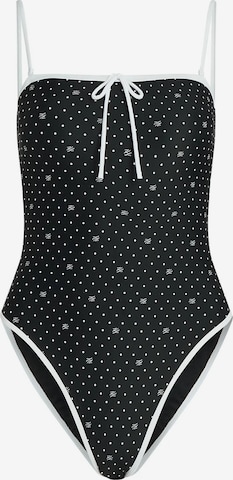 Karl Lagerfeld Bandeau Uimapuku värissä musta: etupuoli