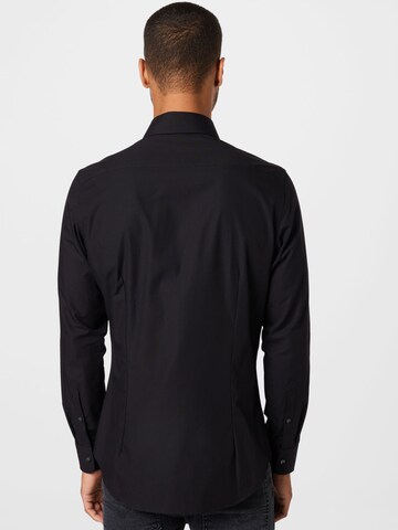 SEIDENSTICKER Slim Fit Бизнес риза в черно